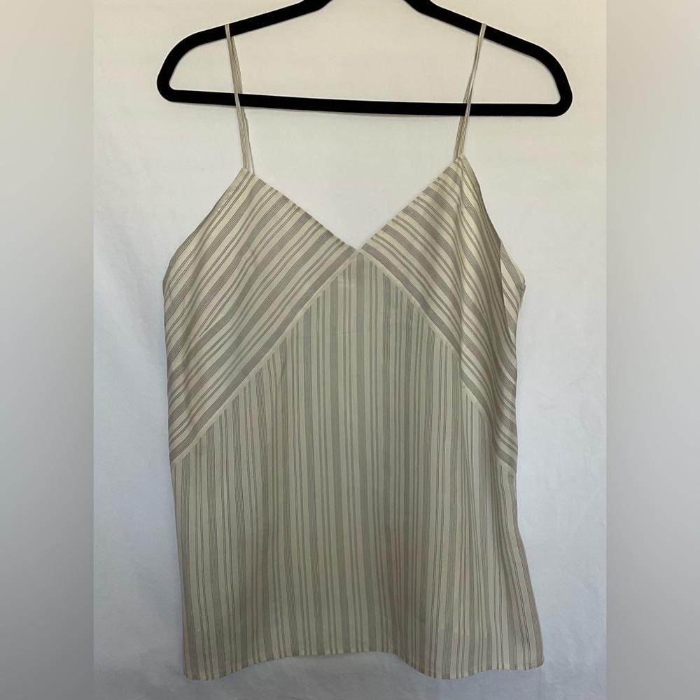 Vince Cream Fitted Asymmetrical Camisole - Picture 4 of 7